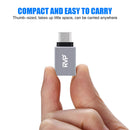 RVP+ USB-A Female to USB-C Male Adapter (5-Pack, Gray)
