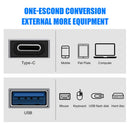 RVP+ USB-A Female to USB-C Male Adapter (5-Pack, Gray)