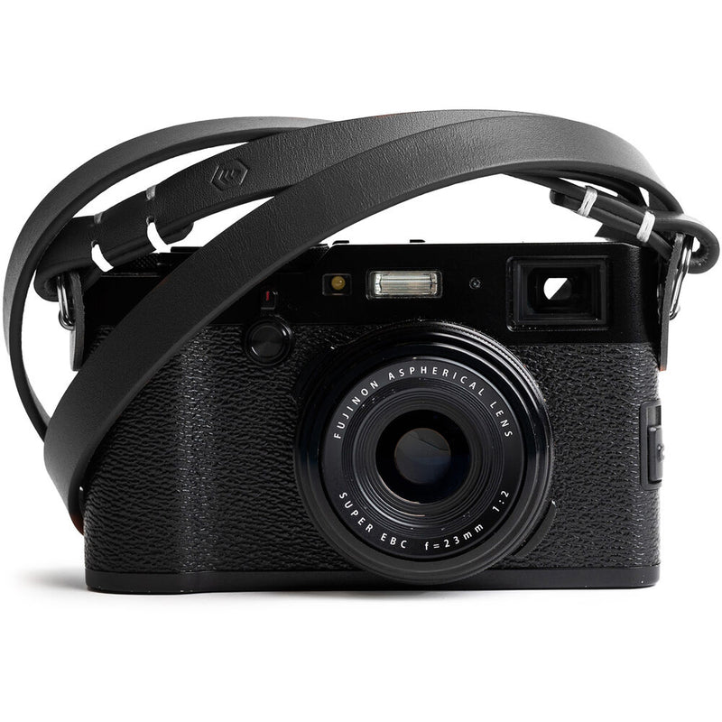 Evergreen Cases Minimalist Leather Camera Strap (Black, 38")