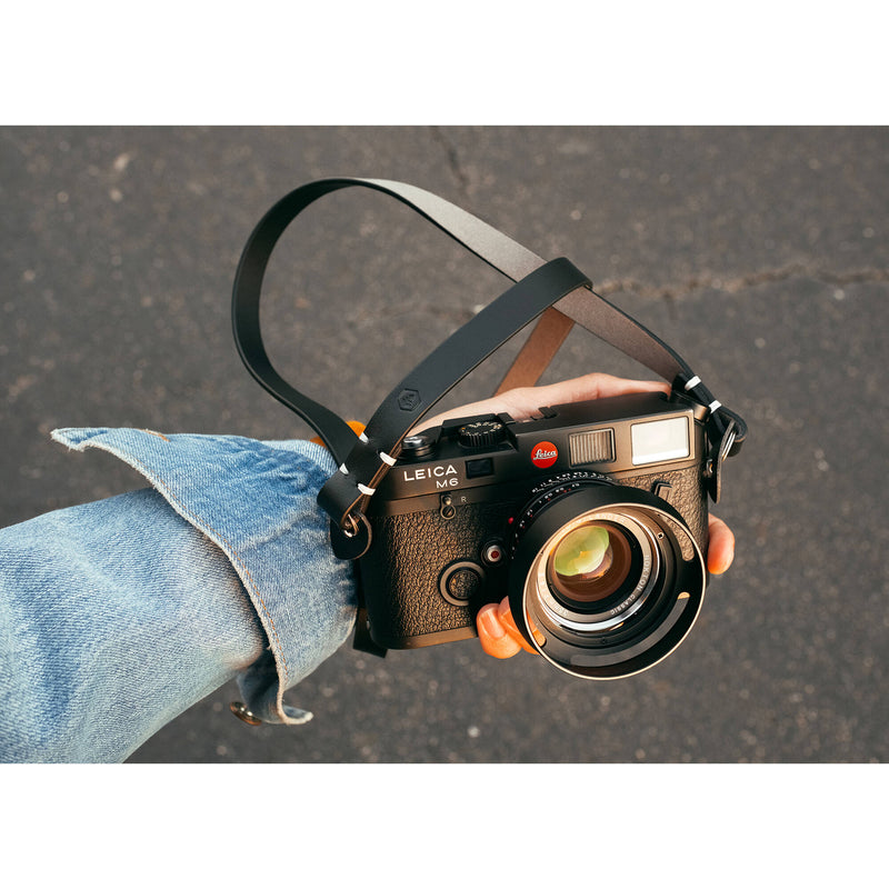 Evergreen Cases Minimalist Leather Camera Strap (Black, 38")