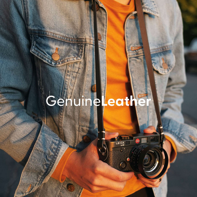 Evergreen Cases Minimalist Leather Camera Strap (Black, 38")