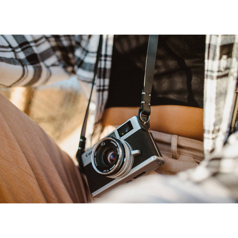 Evergreen Cases Minimalist Leather Camera Strap (Black, 38")