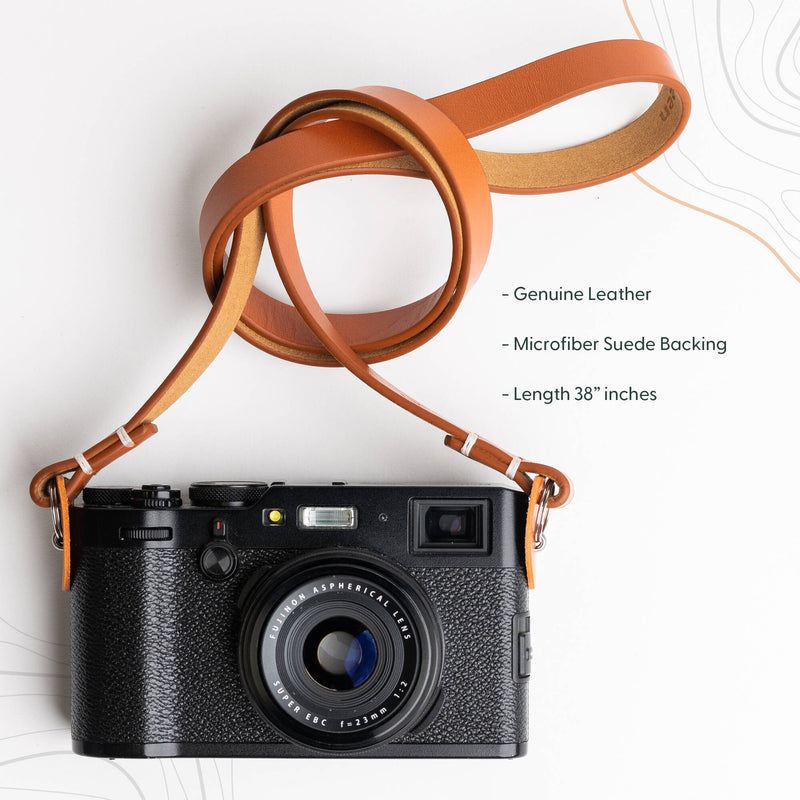 Evergreen Cases Minimalist Leather Camera Strap (Tan, 38")