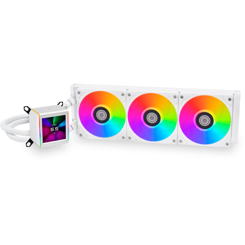 Lian Li Galahad II LCD 360 AIO CPU Liquid Cooler with Performance Fans (White)