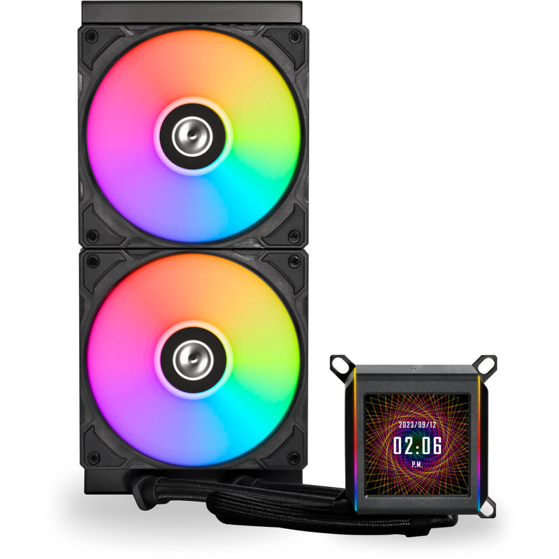 Lian Li Galahad II LCD 280 AIO CPU Liquid Cooler with Performance Fans (Black)