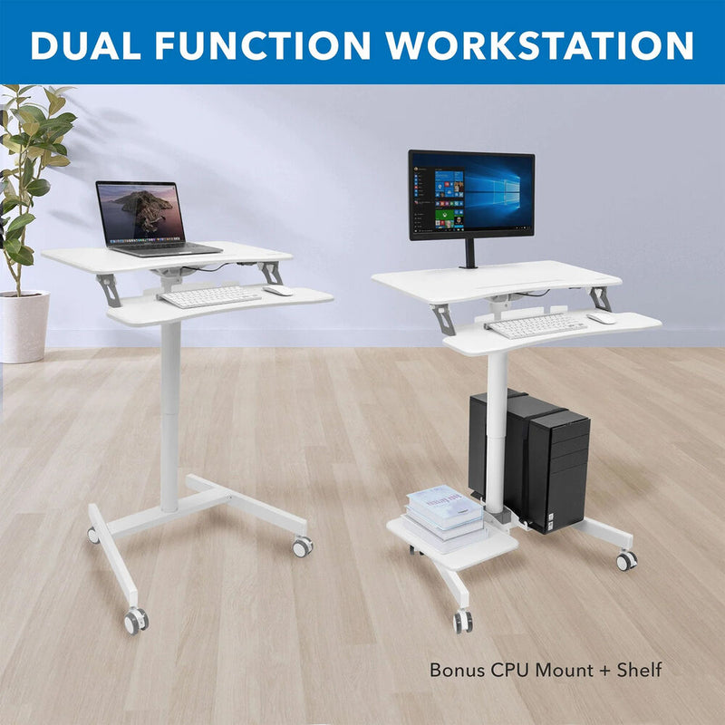Mount-It! Mobile Sit-Stand Computer Workstation
