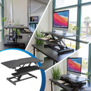 Mount-It! Electric Standing Desk Converter with 38" Desktop (Black)