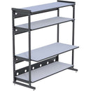 Kendall Howard Configured 4-Post 3 Shelf LAN Rack (72")