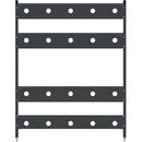 Kendall Howard Configured 4-Post 3 Shelf LAN Rack (60")