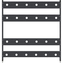 Kendall Howard Configured 4-Post 3 Shelf LAN Rack (72")