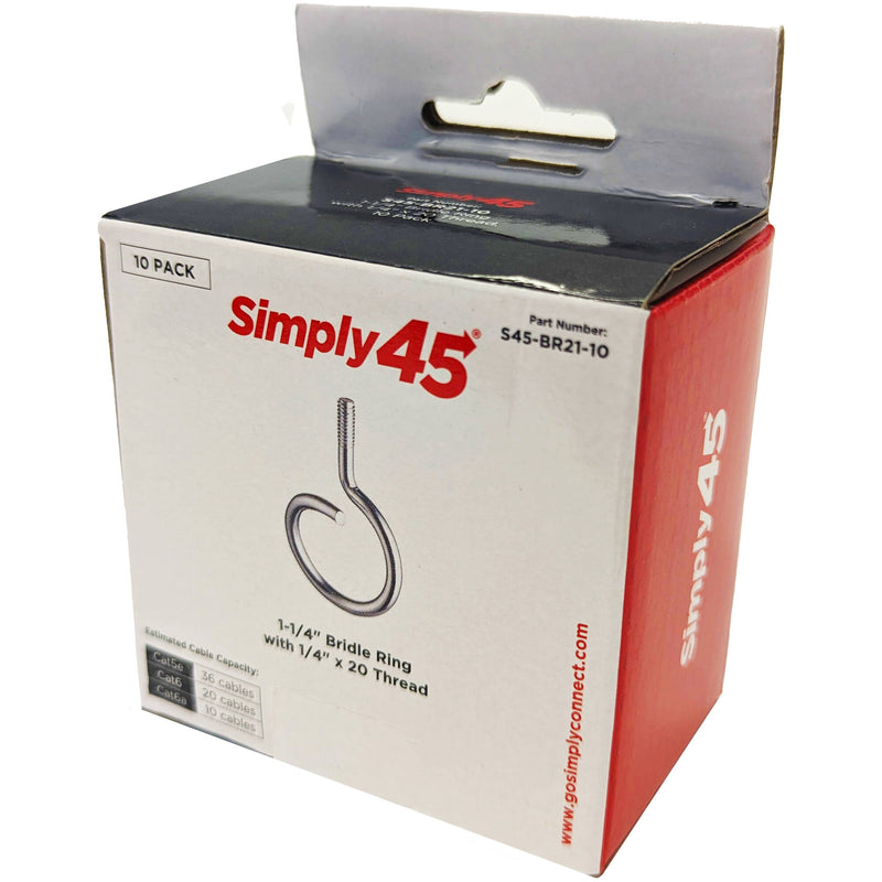 Simply45 1.25" Bridle Ring with 1/4" x 20 Thread (10-Pack)