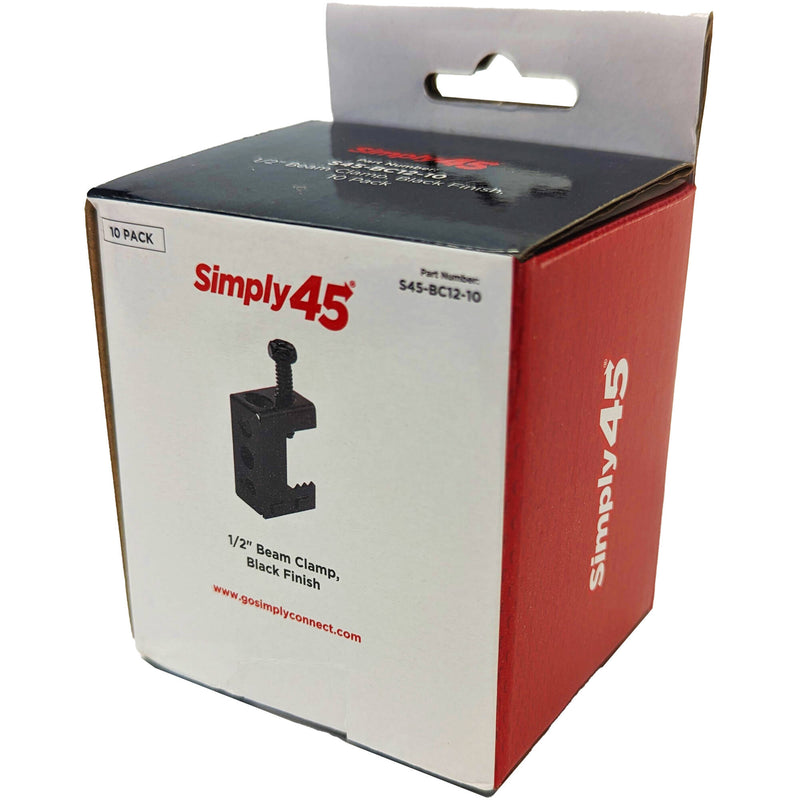 Simply45 Beam Clamp for 1/8 to 1/2" Flanges (10-Pack)