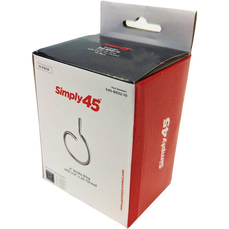 Simply45 2" Bridle Ring with 1/4" x 20 Thread (10-Pack)