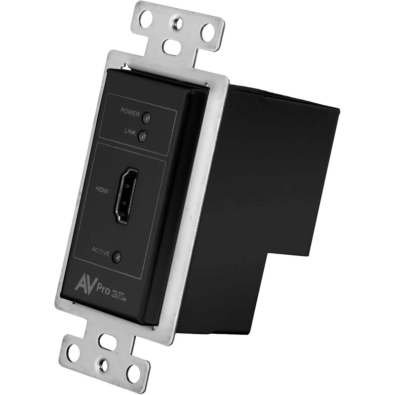 AVPro Edge 4K60 HDMI-over-HDBaseT Single-Gang Wall Plate Transmitter (Black)