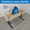 Mount-It! Dual-Motor Three-Sage Electric Standing Desk Frame (Black)