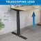 Mount-It! Dual-Motor Three-Sage Electric Standing Desk Frame (Black)