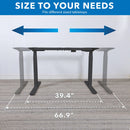 Mount-It! Dual-Motor Three-Sage Electric Standing Desk Frame (Black)
