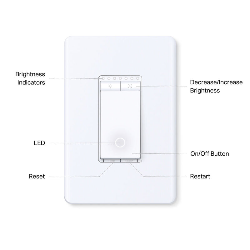 TP-Link Tapo S505D Smart Wi-Fi Dimmer Light Switch & Dimmer (Matter, 2-Pack)