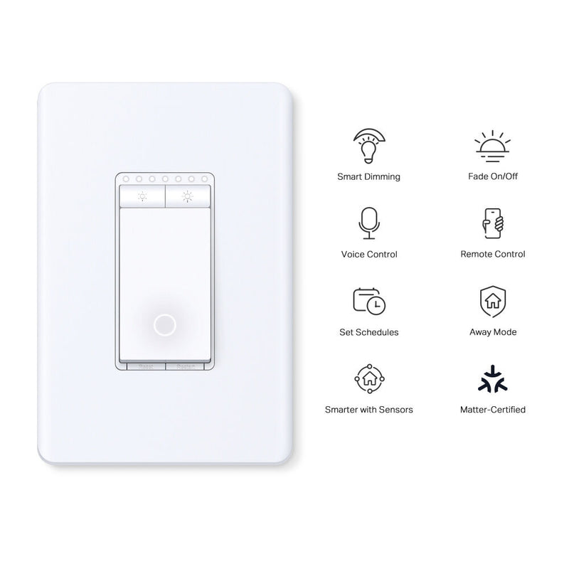 TP-Link Tapo S505D Smart Wi-Fi Dimmer Light Switch & Dimmer (Matter, 2-Pack)