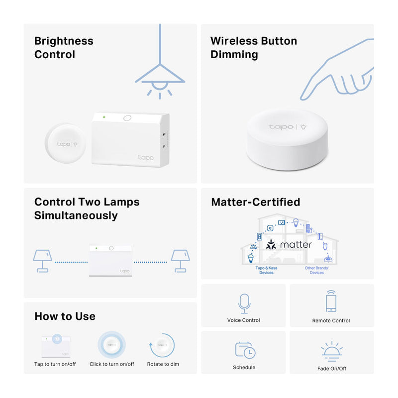 TP-Link Tapo P135 KIT Smart Wi-Fi Lamp Dimmer Plug Kit