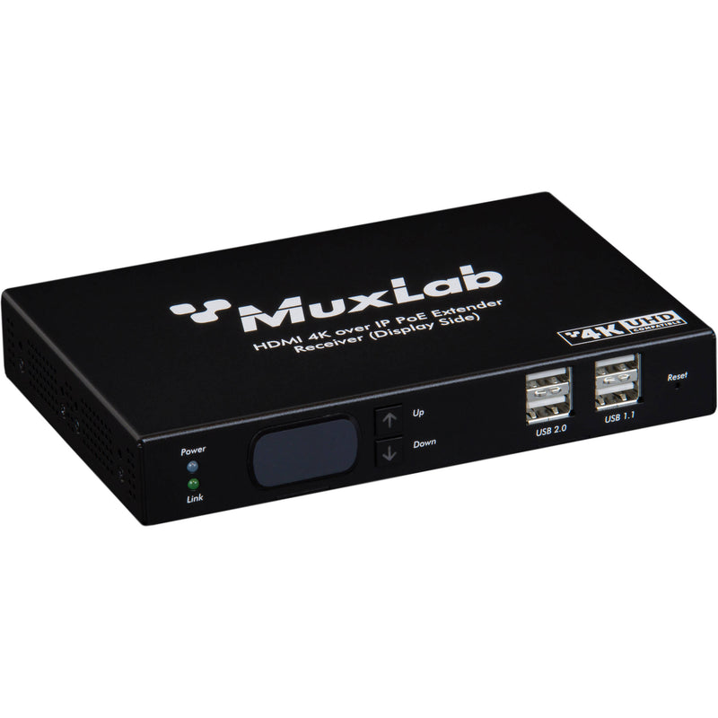 MuxLab 4K KVM HDMI over IP PoE Receiver Deluxe