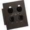 MuxLab Dante 2-Channel XLR Wall Plate (Black)