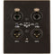 MuxLab Dante 2-Channel XLR Wall Plate (Black)