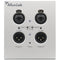 MuxLab Dante 2-Channel XLR Wall Plate (White)