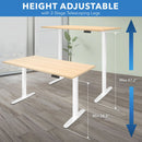 Mount-It! Electric Standing Desk Base with Dual Motors (White)