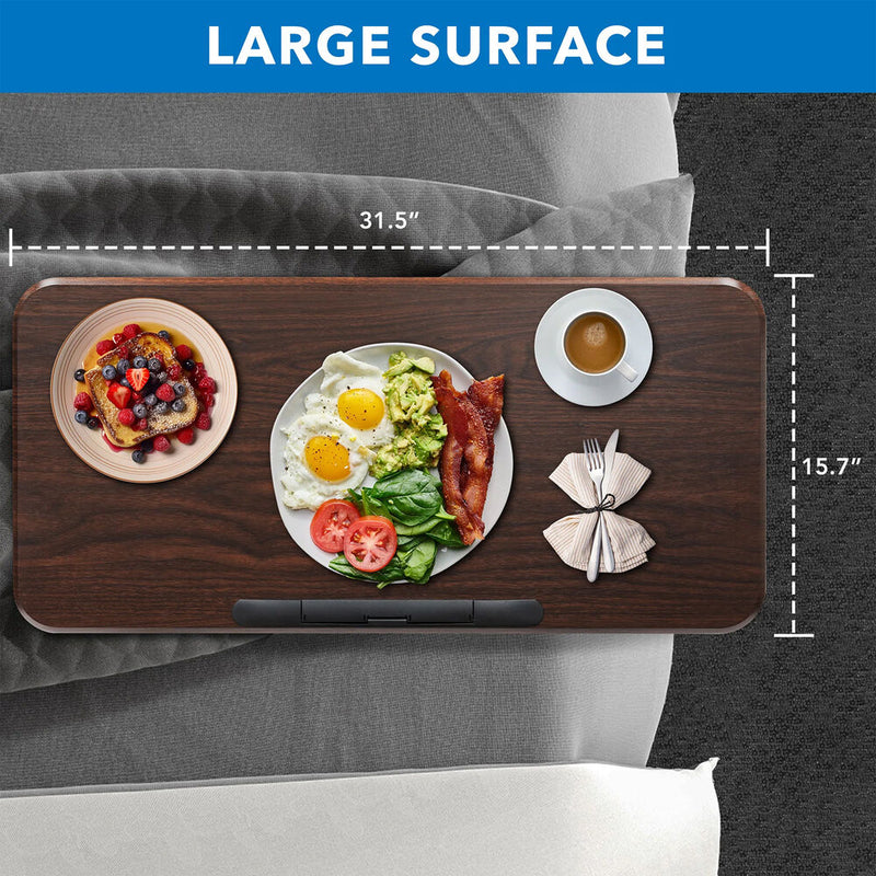 Mount-It! Height-Adjustable Overbed Desk with Tilt Tabletop