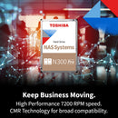 Toshiba 20TB N300 Pro NAS CMR 3.5" Internal Hard Drive