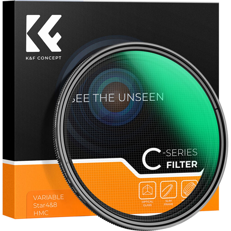 K&F Concept Nano-C Series 4 to 8-Point Variable Star Filter (62mm)