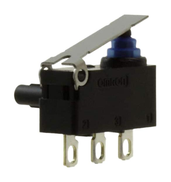OMRON ELECTRONIC COMPONENTS D2HW-BL211H Microswitch, Ultra Subminiature, Hinge Lever, SPDT, Solder Lug, 2 A, 12 V