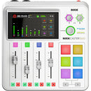 RODE RODECaster Duo 2-Person Podcasting Kit with PodMics, Studio Boom Arms, Headphones, and Cables (White)