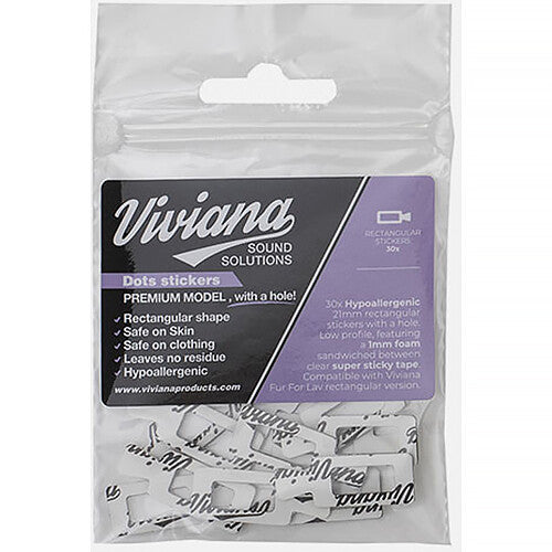 Viviana Dots Premium with Center Hole (30-Pack, Rectangular)