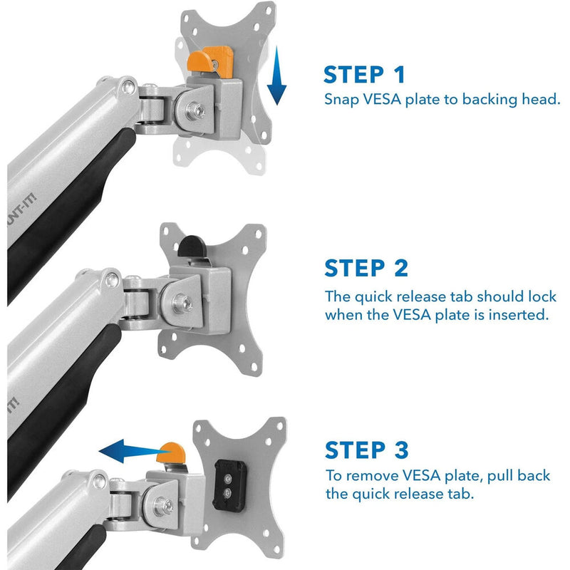 Mount-It! Monitor VESA Plate (Silver)