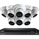 Lorex Pro Series N884A64B 16-Channel 4K UHD NVR with 4TB HDD with Eight LNE9252B Dome Cameras (White)