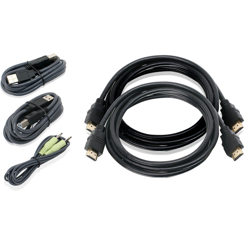 IOGEAR Dual View HDMI and USB KVM Cable Kit with Audio (6')