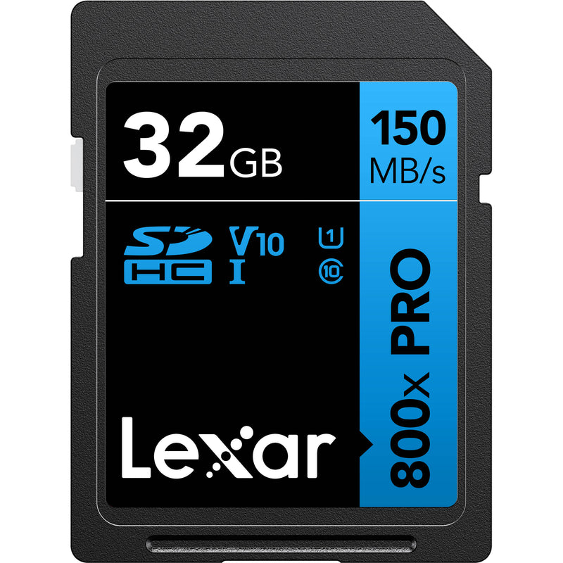 Lexar 32GB High-Performance 800x PRO UHS-I SDHC Memory Card (BLUE Series, 2-Pack)