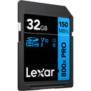 Lexar 32GB High-Performance 800x PRO UHS-I SDHC Memory Card (BLUE Series, 2-Pack)