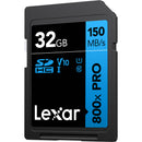 Lexar 32GB High-Performance 800x PRO UHS-I SDHC Memory Card (BLUE Series, 2-Pack)