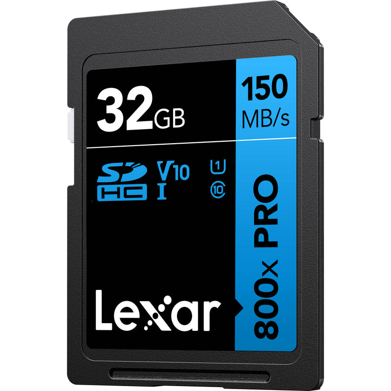 Lexar 32GB High-Performance 800x PRO UHS-I SDHC Memory Card (BLUE Series, 2-Pack)