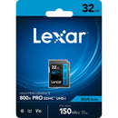 Lexar 32GB High-Performance 800x PRO UHS-I SDHC Memory Card (BLUE Series)