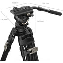 SmallRig AD-Pro8 Professional Fluid Head Tripod Kit