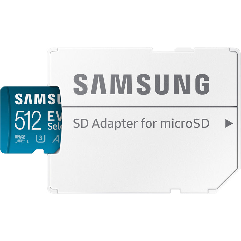 Samsung 512GB EVO Select microSDXC Card with SD Adapter