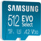 Samsung 512GB EVO Select microSDXC Card with SD Adapter