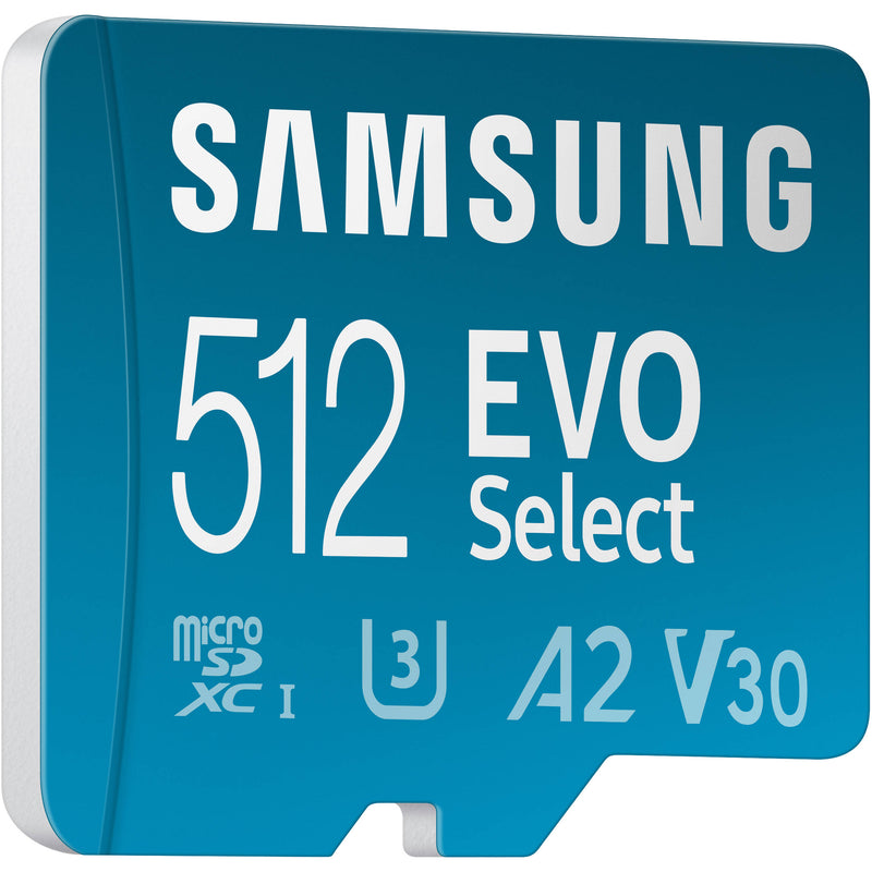 Samsung 512GB EVO Select microSDXC Card with SD Adapter
