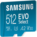 Samsung 512GB EVO Select microSDXC Card with SD Adapter