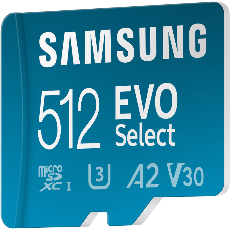 Samsung 512GB EVO Select microSDXC Card with SD Adapter