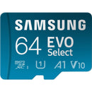 Samsung 64GB EVO Select microSDXC Card with SD Adapter